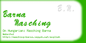 barna masching business card